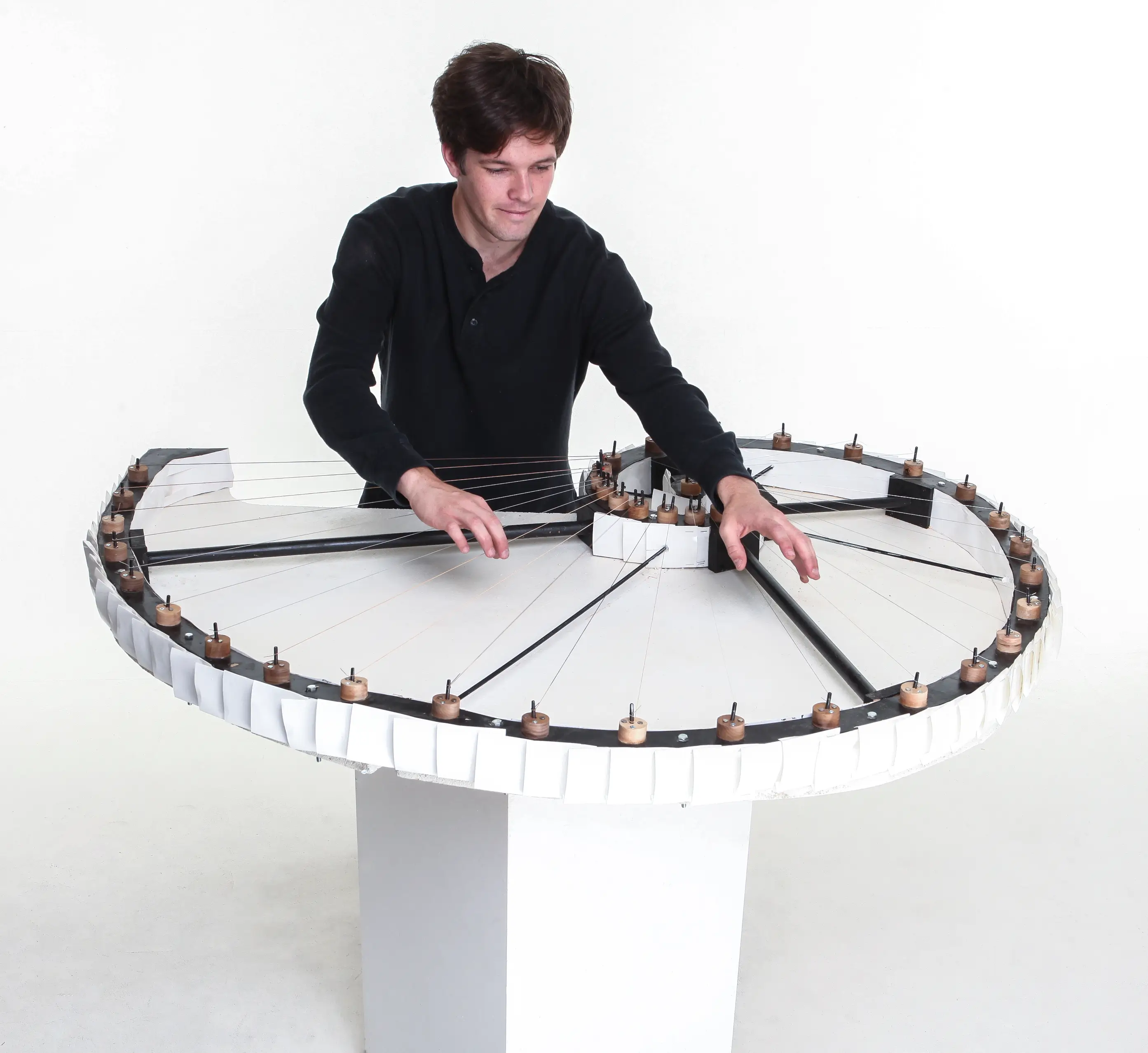 Scott Lingner working on guitar